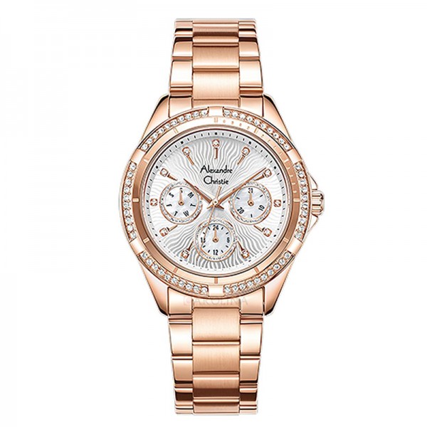 Alexandre Christie AC 2644 Rosegold White New BFBRGSL1 Alexandre Christie AC 2644 Rosegold White New BFBRGSL1
